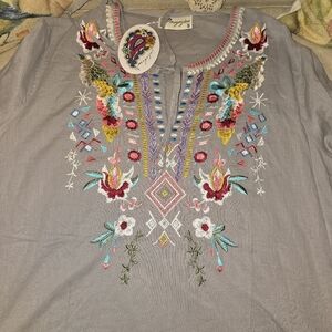 Magazine Multicolor Embroidered Blouse